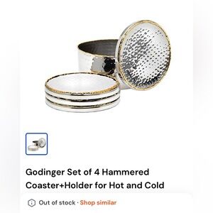 Godinger Hammered Silver and Gold Coaster Sets 4 and 3. Total 7 coasters